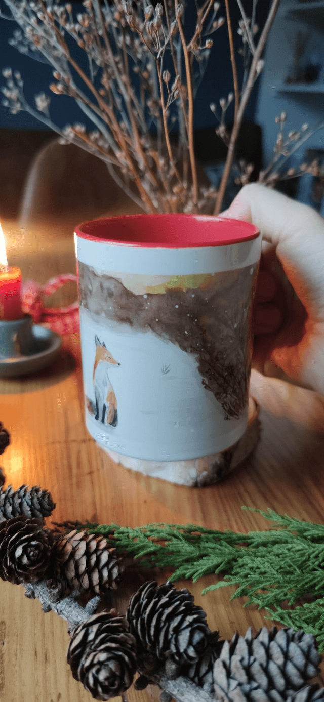 Mug Rouge L'instant du renard 