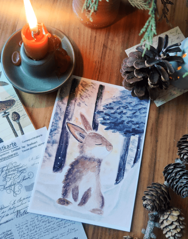 Lapin des neiges - affiche 