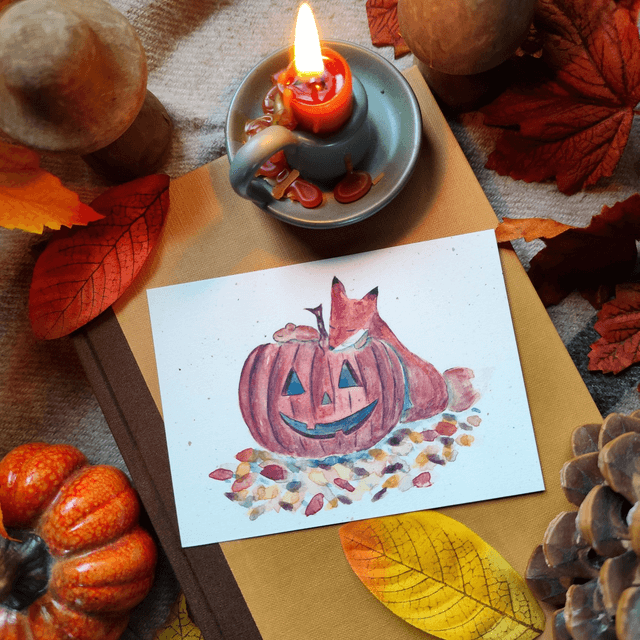 Somme d'halloween - carte postale  