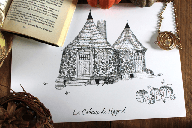 La cabane de Hagrid - carte postale