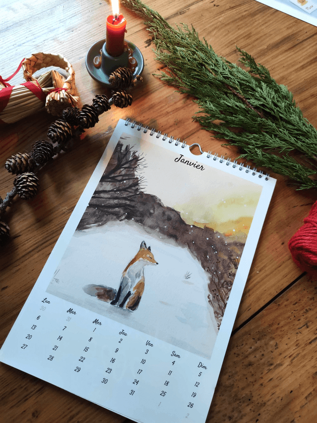 Calendrier annuel mural 2025 Format A4 