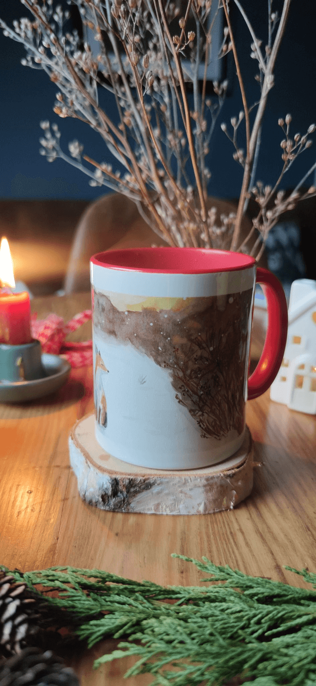 Mug Rouge L'instant du renard 