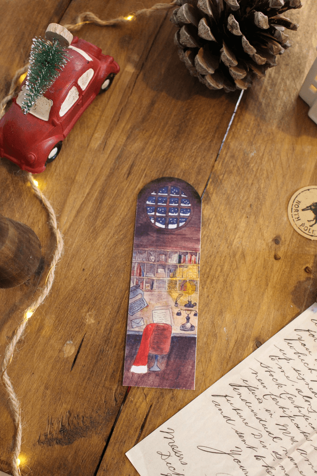 Le bureau du Père Noël - marque-pages
