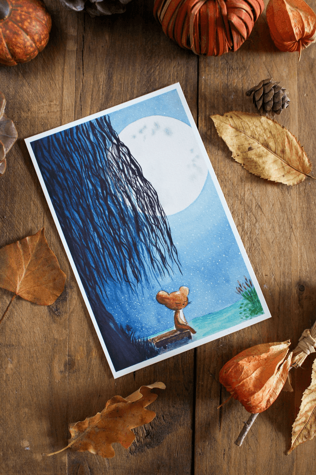 Au bord de l'eau - carte postale