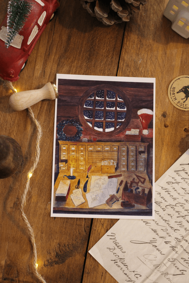 Le bureau du Père Noël - affiche