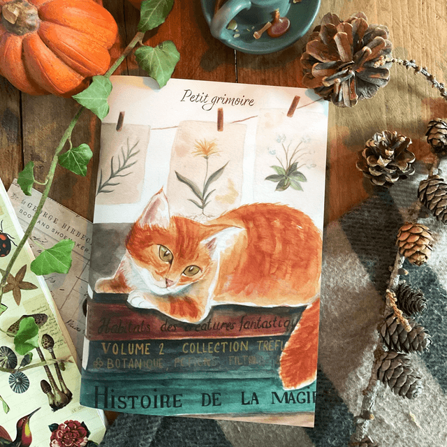 Carnet A5 Petit Grimoire Le chat de la sorcière