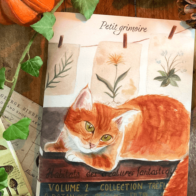 Carnet A5 Petit Grimoire Le chat de la sorcière