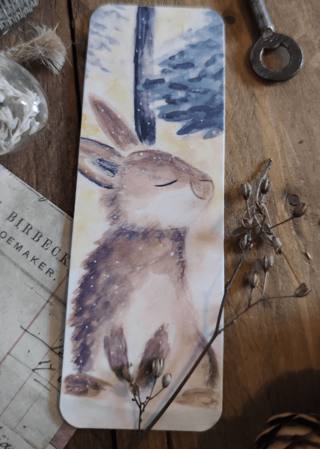 Lapin des neiges - marque pages