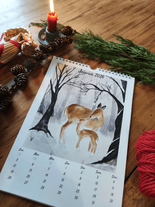 Calendrier annuel mural 2025 Format A4 