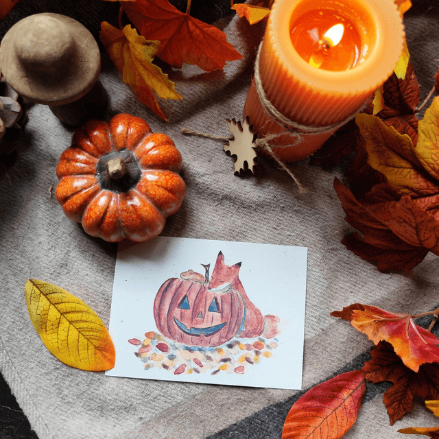 Somme d'halloween - carte postale  