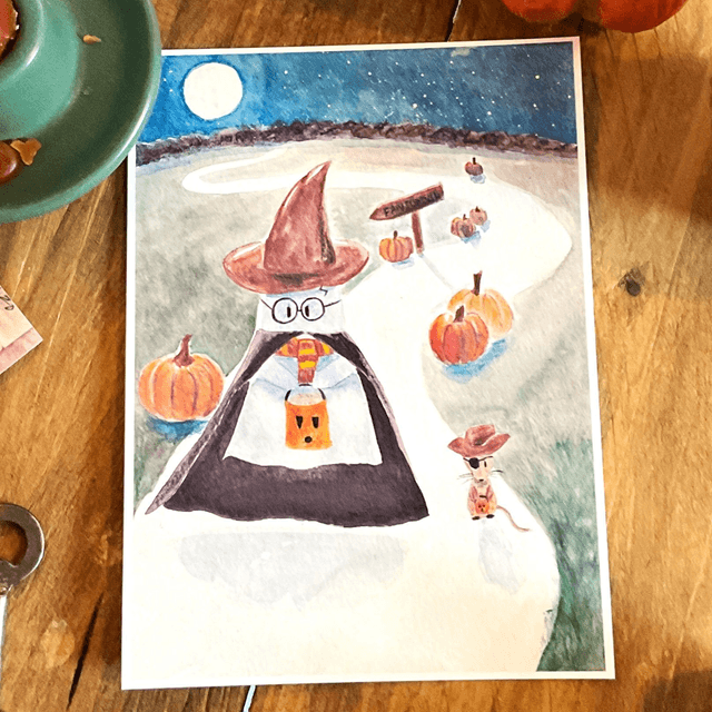 Chasse aux bonbons - carte postale