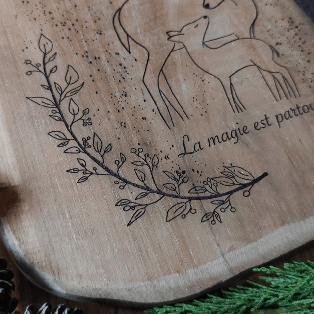 Cadre bois brut à suspendre Une parenthèse enchantée 