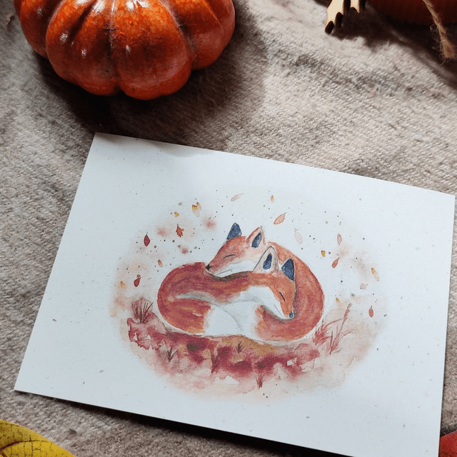 Douceur d'automne - carte postale  