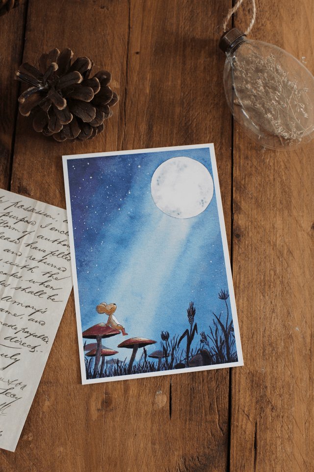 Au clair de Lune - carte postale