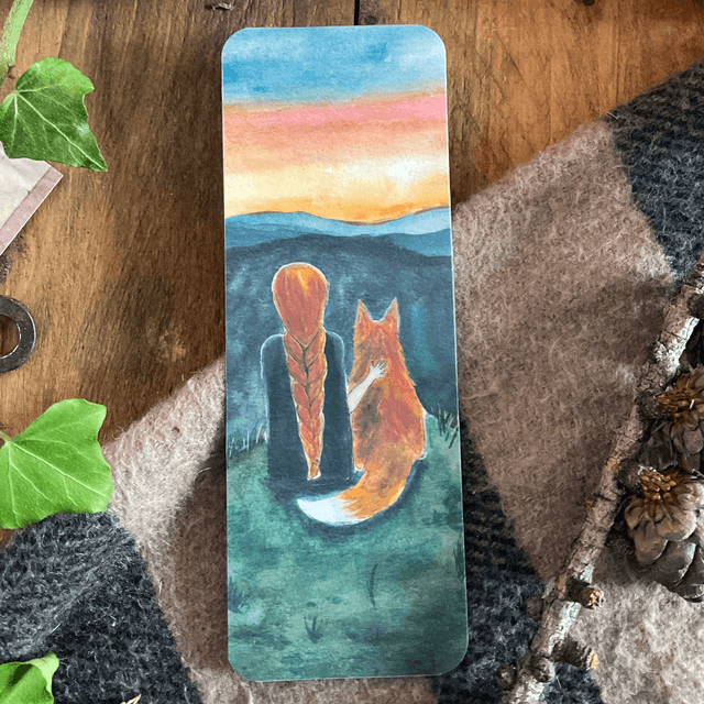 Amitié au coucher de soleil - marque page 