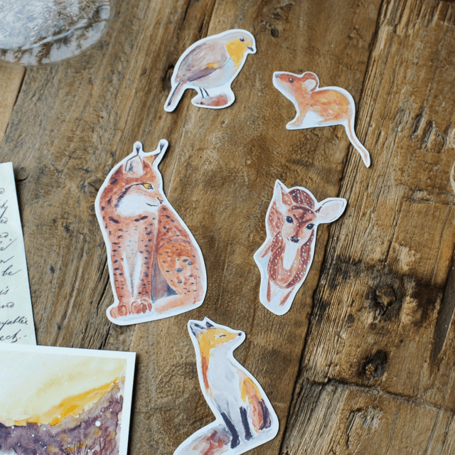 Autocollant Animaux d&#039;hiver à l&#039;unité ou en lot